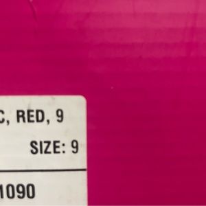 Women red knee high heel boots